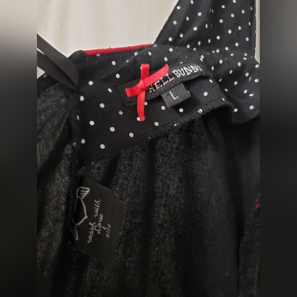 Hell Bunny Polkadot Dress Sz L - Picture 4 of 4